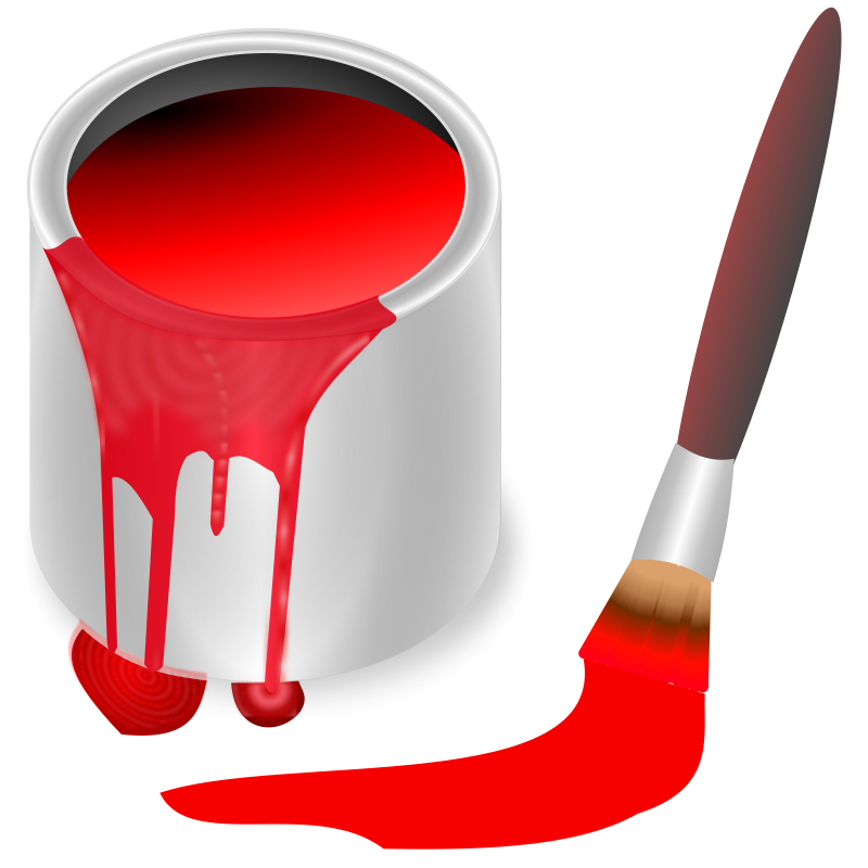 Free Clipart: Color bucket red.