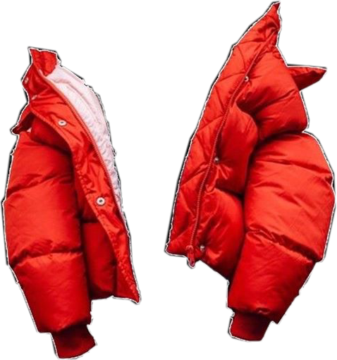 pufferjacket red coat eighties 80s png polyvore freetoe.