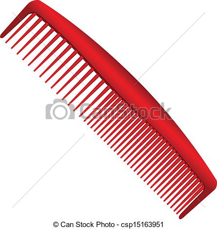 Clipart Vector of Men red comb.