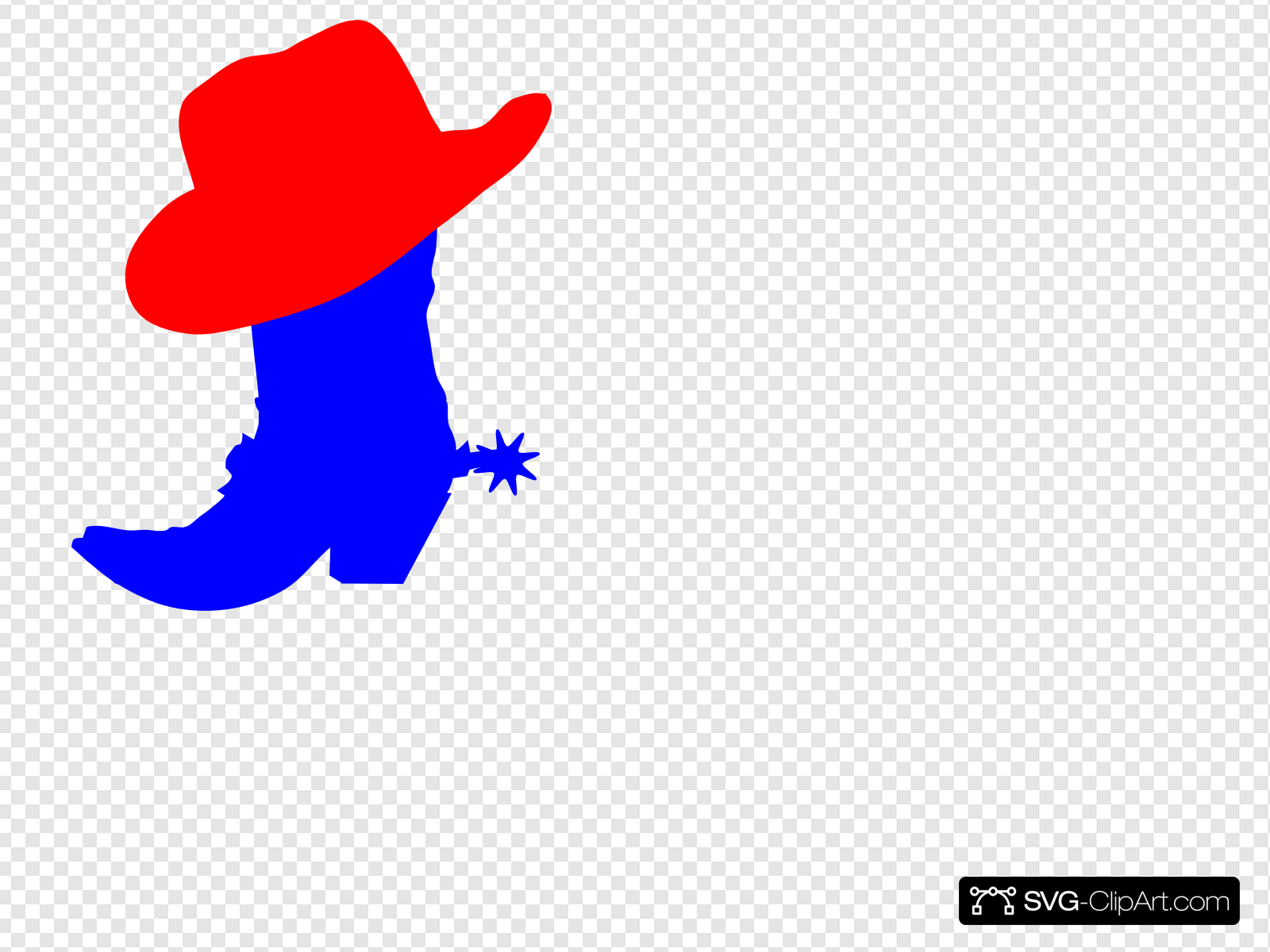 Red Cowboy Hat Clip art, Icon and SVG.