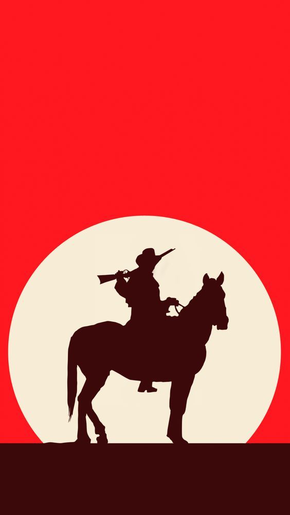 Artistic cowboy Horse Red Western Red Dead Redemption..