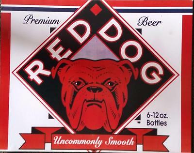 RED DOG BEER Label Poster 16x20.