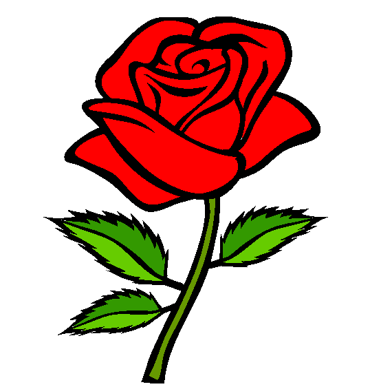 Easy rose clipart.