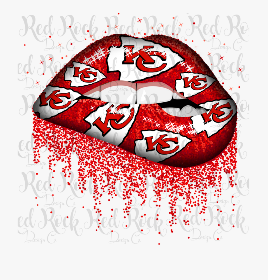 Kc Chiefs Glitter Lips.