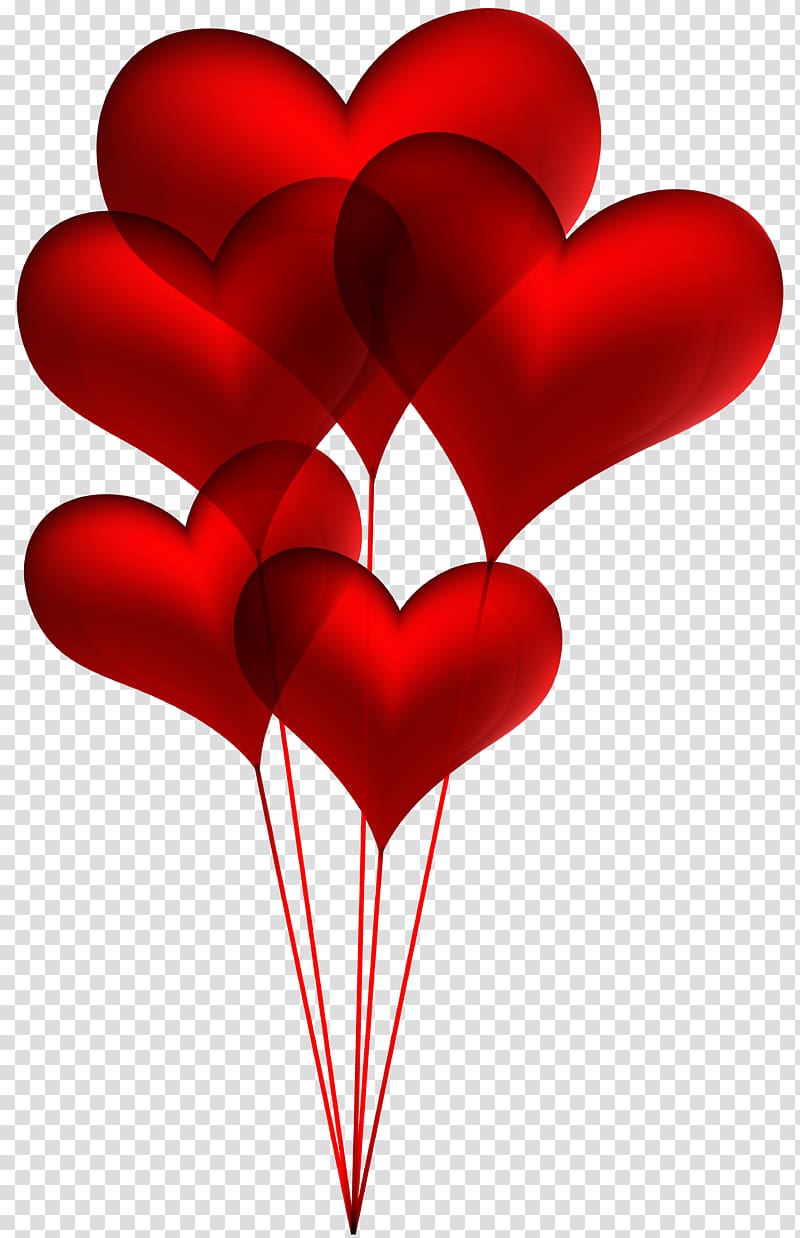 Banner illustration, Heart illustration , Red Heart Balloons.