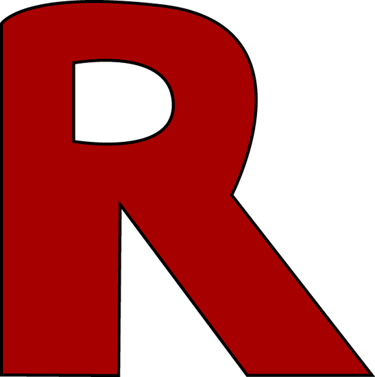 Red Letter R Clip Art.