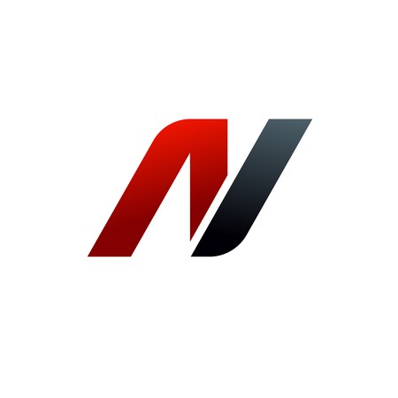 letter n logo. speed logo design concept template.