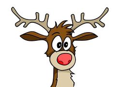 Clipart pictures of rudolph the red nosed reindeer.