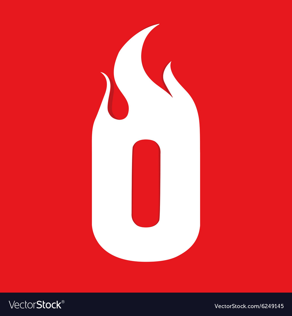 Fire O letter design.