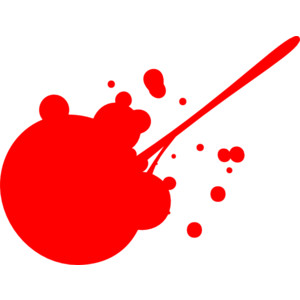 Red paint splatter clip art.