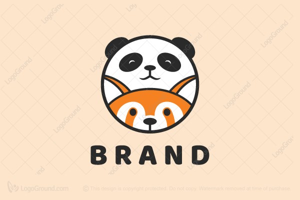 Exclusive Logo 153922, Panda And Red Panda Logo.