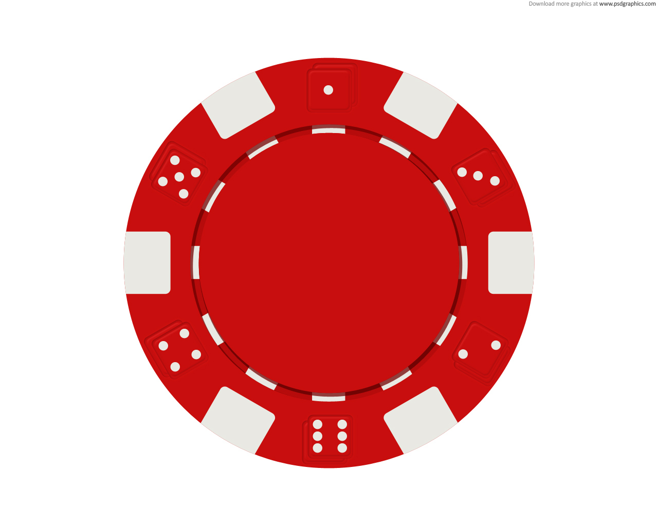 Red poker chip icon #43951.
