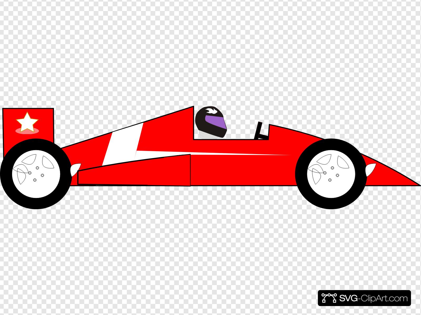 Red Racecar Clip art, Icon and SVG.