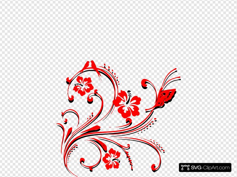 Butterfly Scroll Clip art, Icon and SVG.
