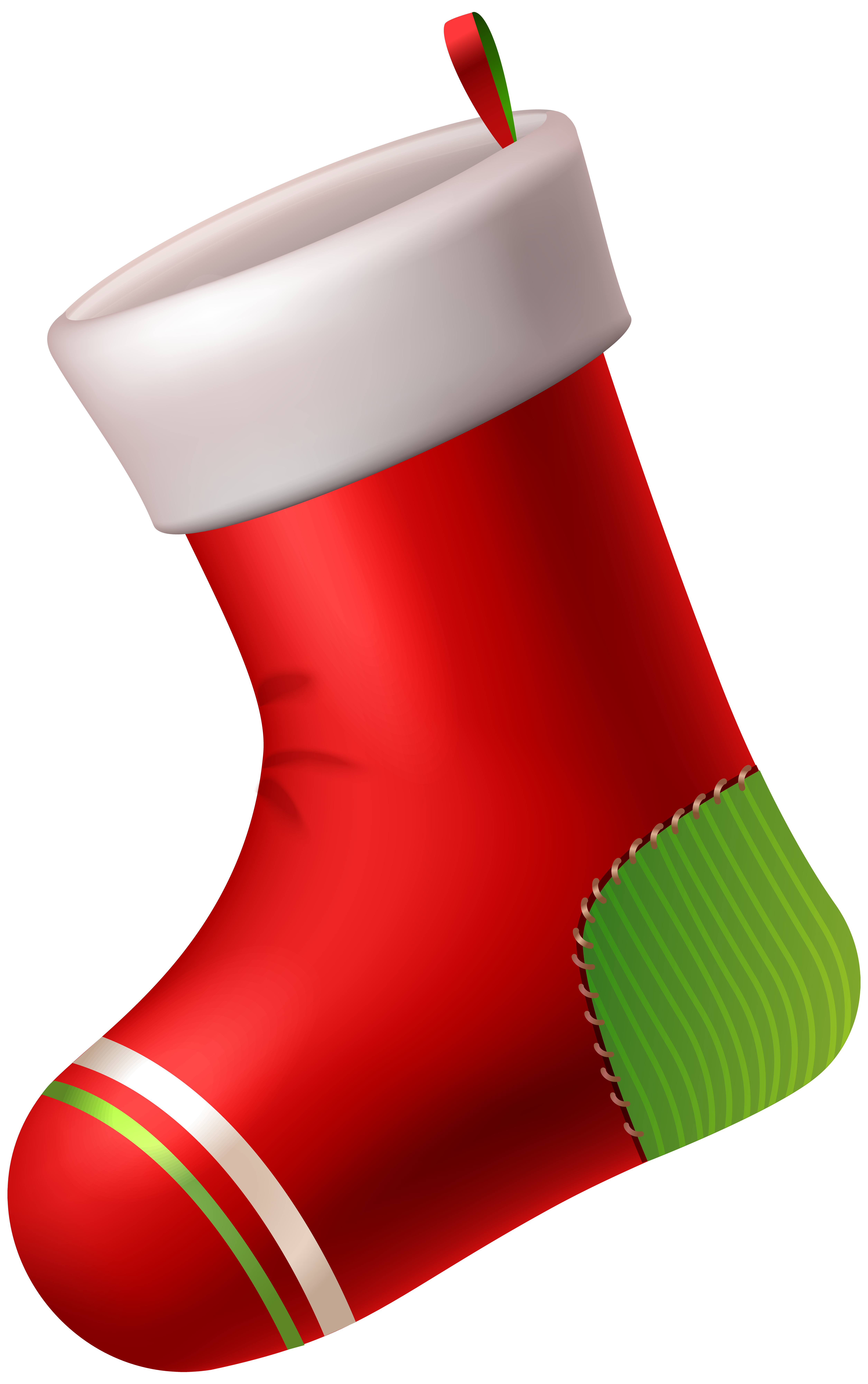 Red Christmas Stocking PNG Clip Art.