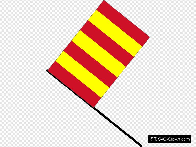 Yellow And Red Striped Flag Clip art, Icon and SVG.