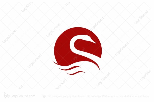 company logo with red swan