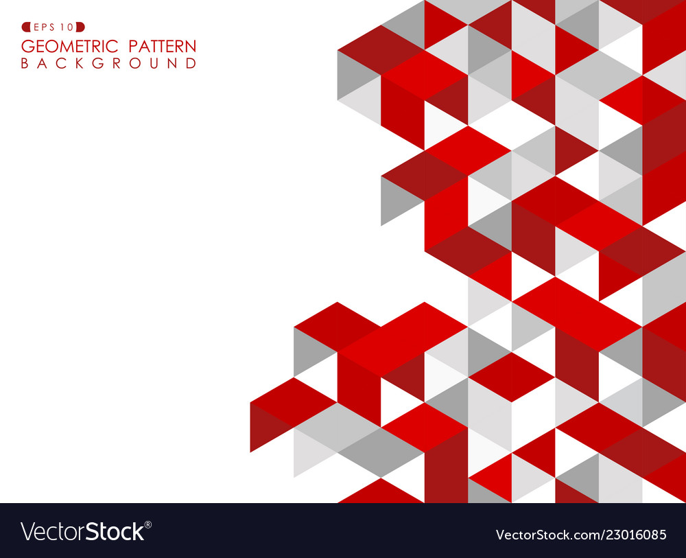 Abstract red geometric background with polygonal.