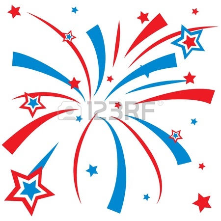 Red white and blue fireworks clipart » Clipart Station.