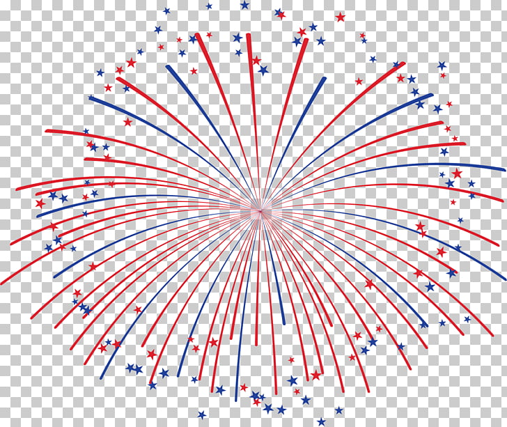 Red and Blue Fireworks, red and blue spider firework PNG.