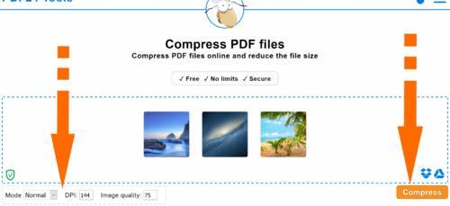 Compress PDF.