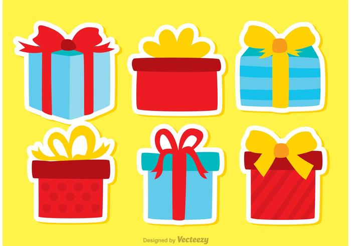 Gift Box Birthday Icon Vectors Pack.