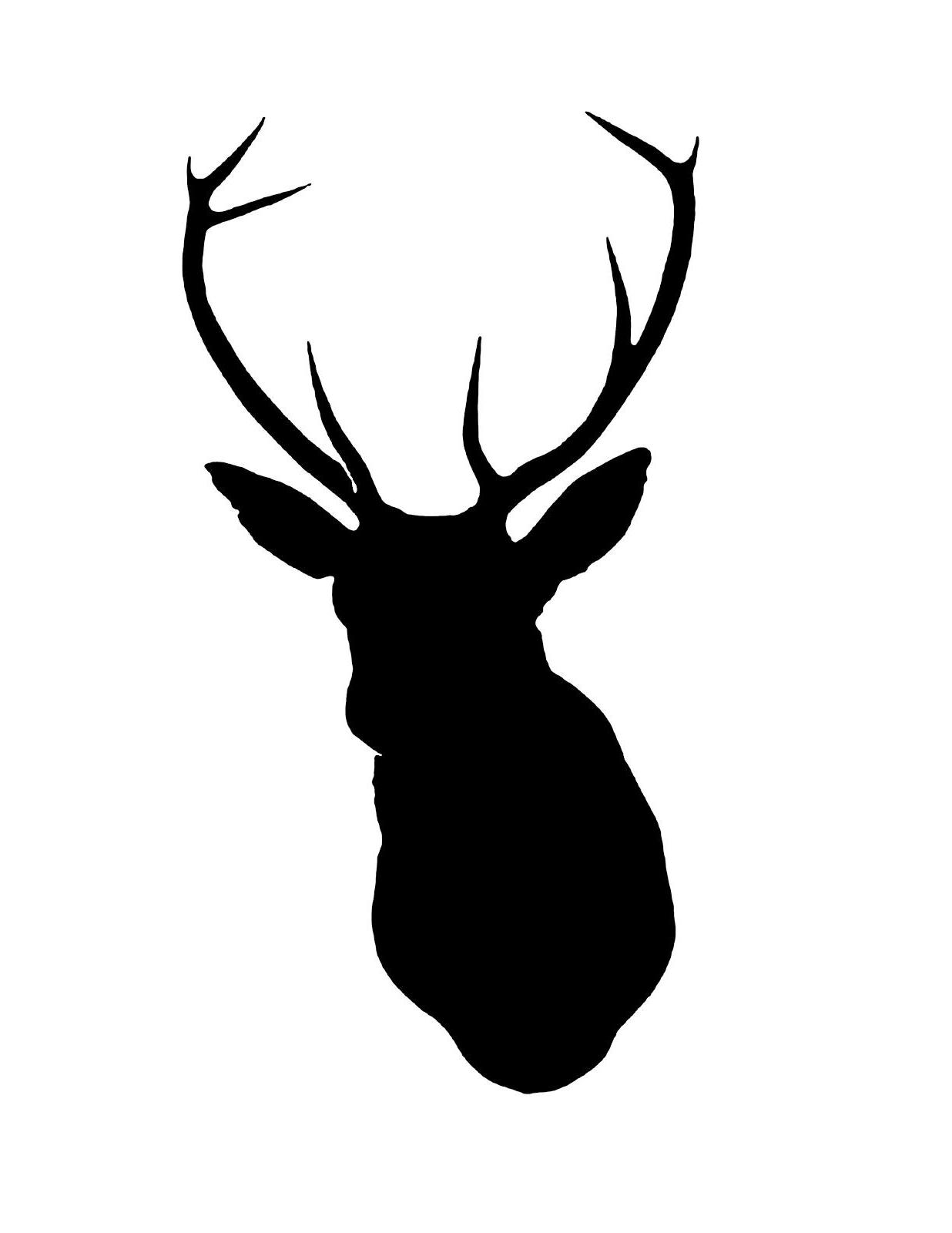 Best Deer Head Silhouette Stencil Vector File Free » Free.