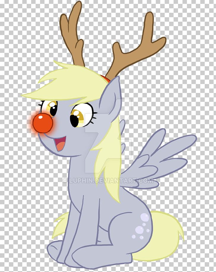 Reindeer Derpy Hooves Rudolph Pony PNG, Clipart, Antler, Art.