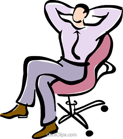 Download Free png man relaxing at work Royalty Free Vector.