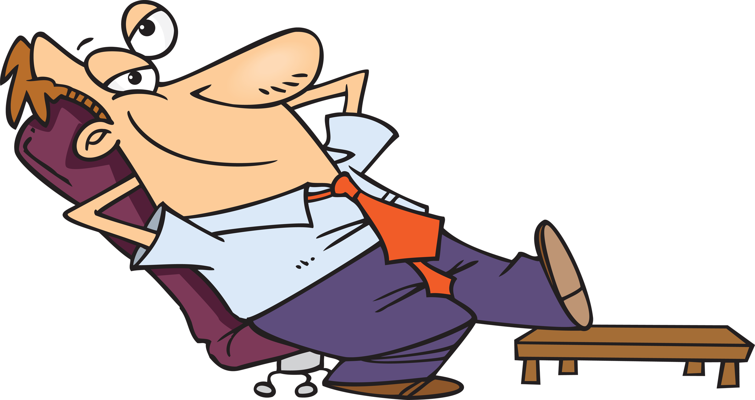 Relaxed person clipart.