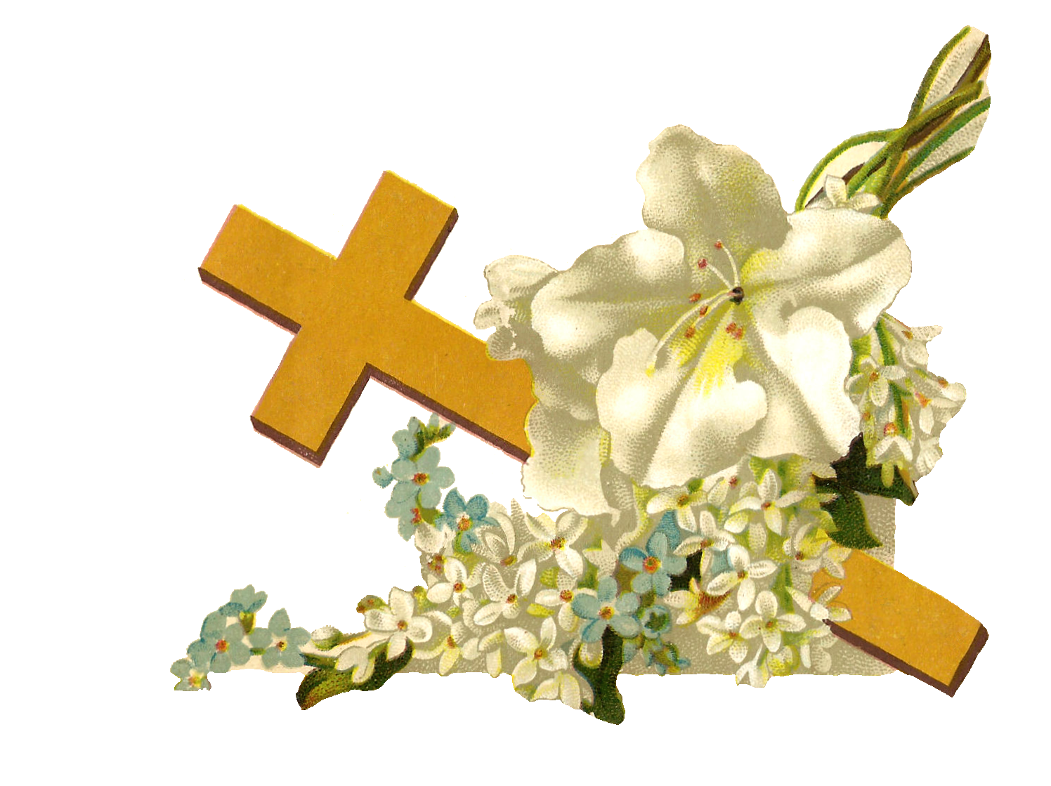 Library of cross funeral flowers banner freeuse png files.