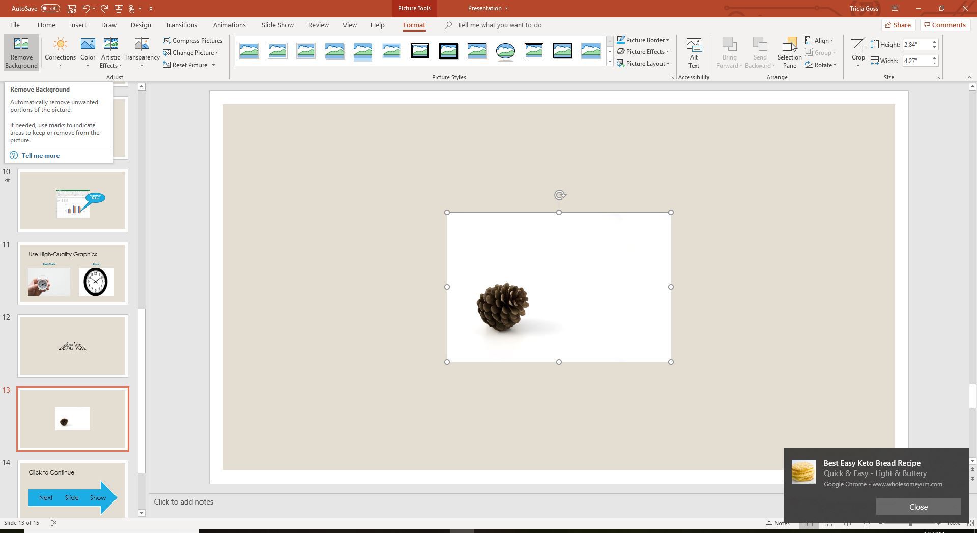 Make an Image Background Transparent in PowerPoint.