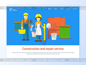 Engineer with Tool, Repair Service Online.