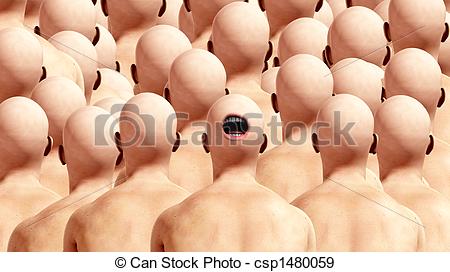 Stock Illustration of Odd One Out.