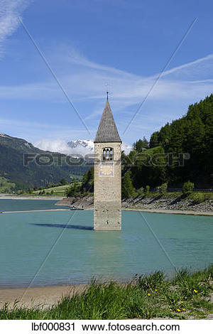 Stock Photography of Italy, South Tyrol, Vinschgau, Old church.