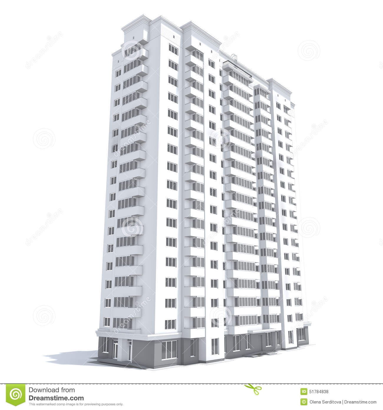 Residential Building Clipart.