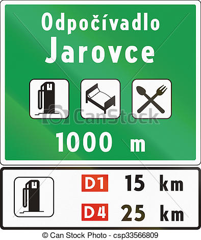 Stock Illustration of Road sign used in Slovakia.