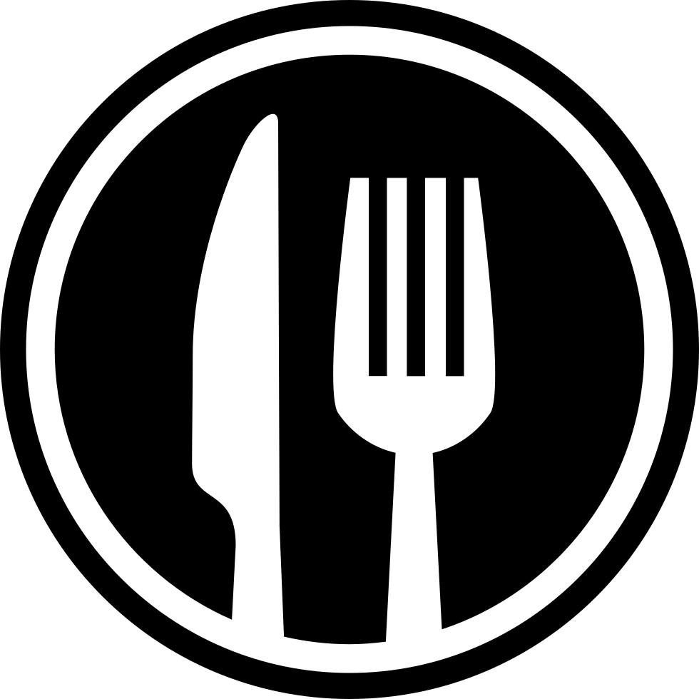 Fork And Knife Cutlery Circle Interface Symbol For.