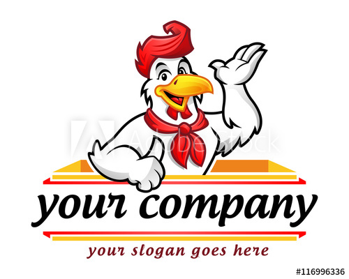 Chicken logo, chicken mascot, chicken character. Suitable.