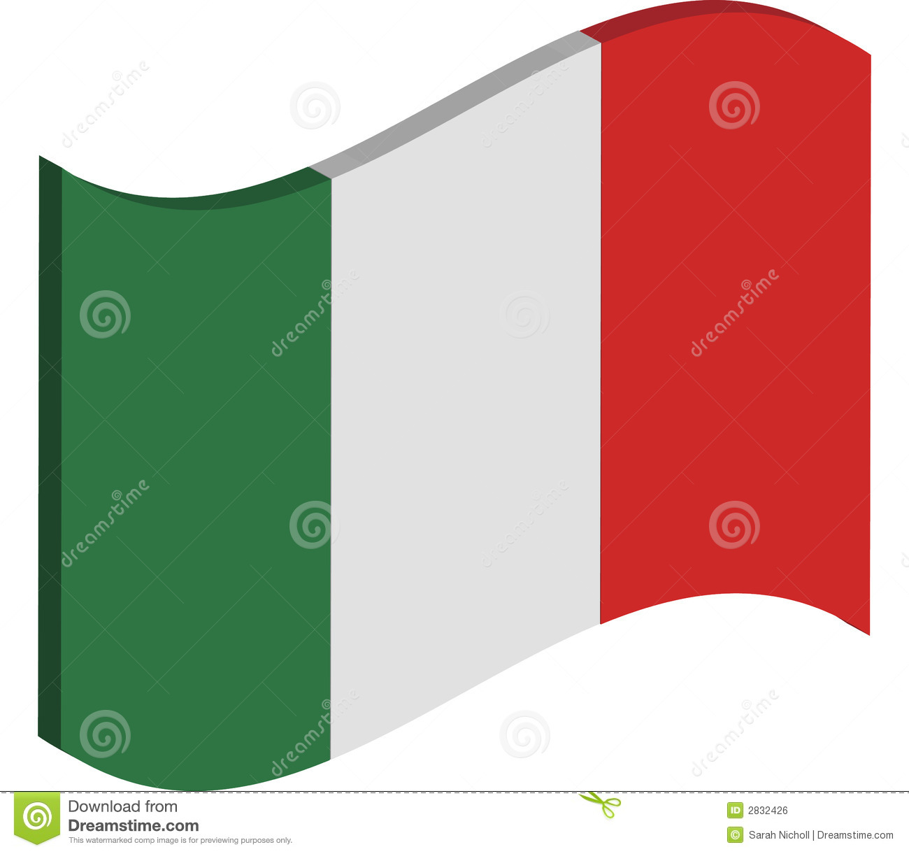 Italian flag restaurant Logos.