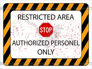 Restricted Area Clipart.