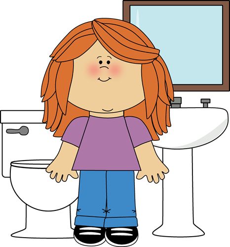 Restroom boy and girl clipart.