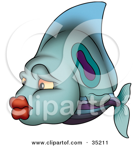 Big Blue Fish Clipart.