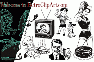 Retro 50s clipart » Clipart Portal.