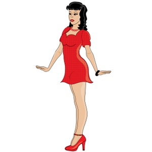 Pin Up Girls Clipart.