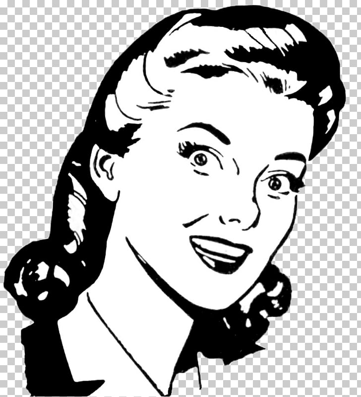 Woman Retro style , pointing PNG clipart.