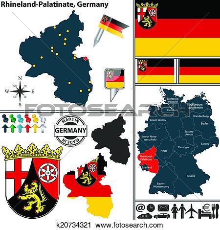 Clipart of Map of Rhineland.
