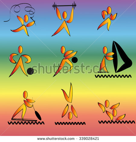 Synchronized Swimming Are Rhythmical Stock Vectors & Vector Clip.
