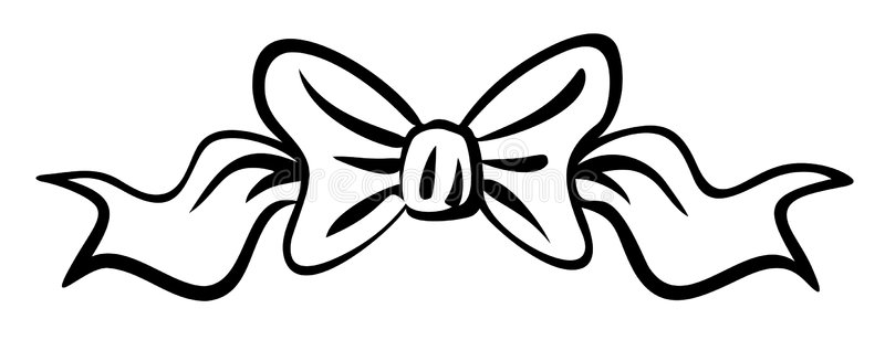 Present Bow Clipart Black And White.