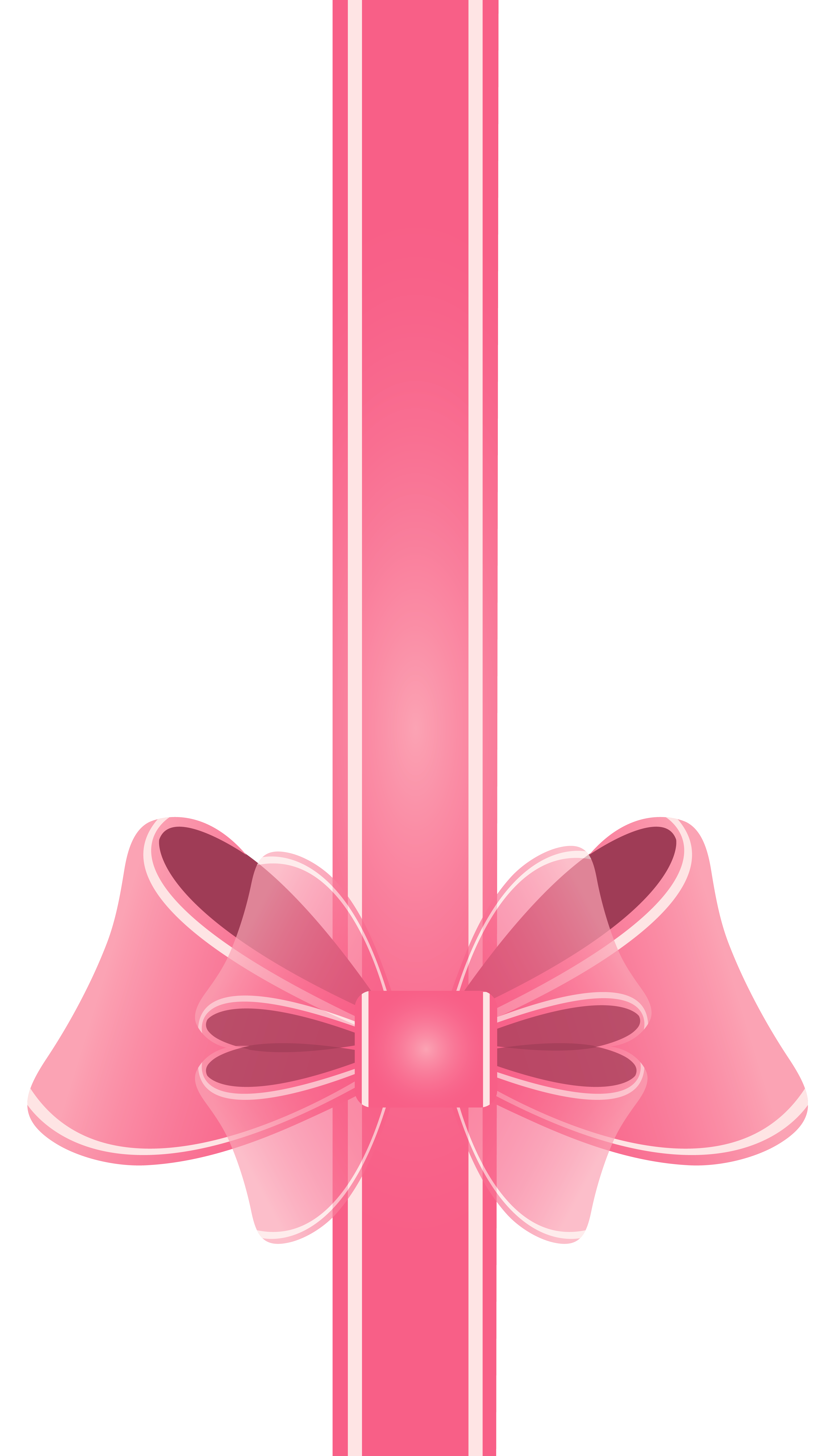 Pink Ribbon PNG Clipart Image.